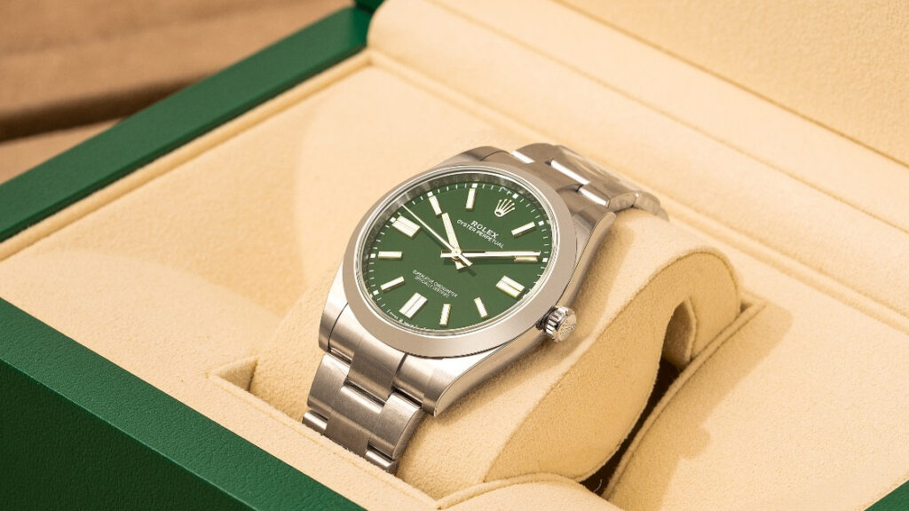 green dial watch