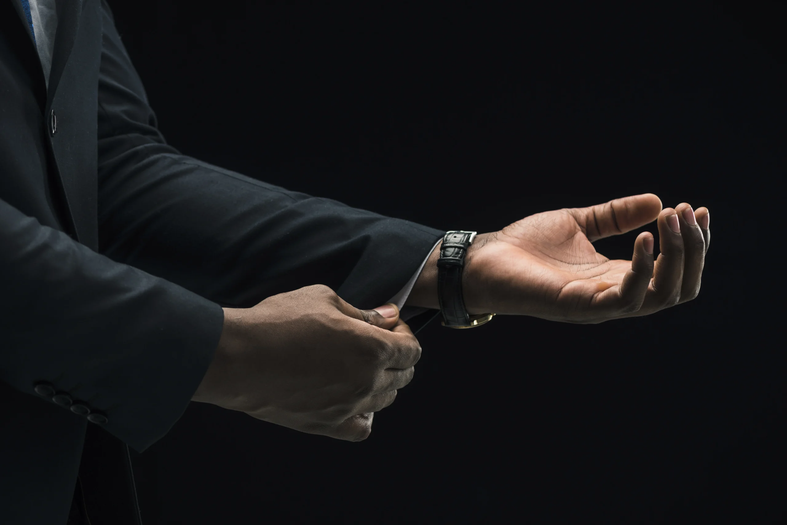 how to wear a watch with a suit